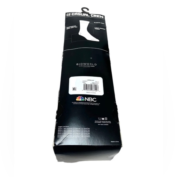 The Office Socks 6pr Casual Crew Mens Size 8-12 NEW Novelty Socks Dunder Mifflin - Picture 4 of 6